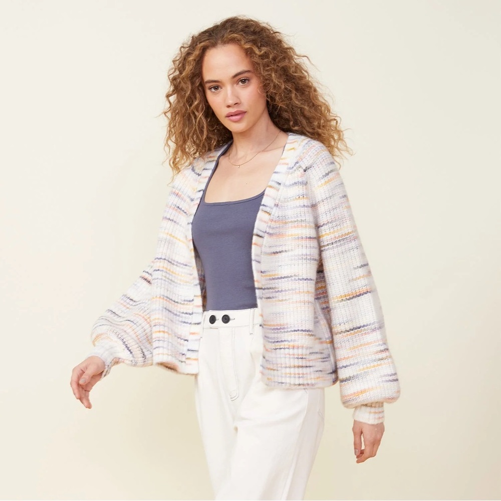 Monrow Multicolor Pastel Knit Cardigan